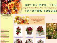 Tablet Screenshot of bostonroseflorist.com
